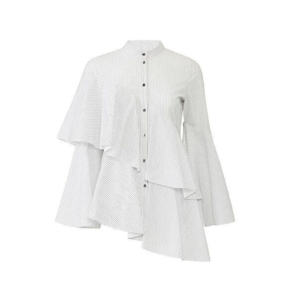 OSMAN Sunny Stripe Layered Blouse Size 6